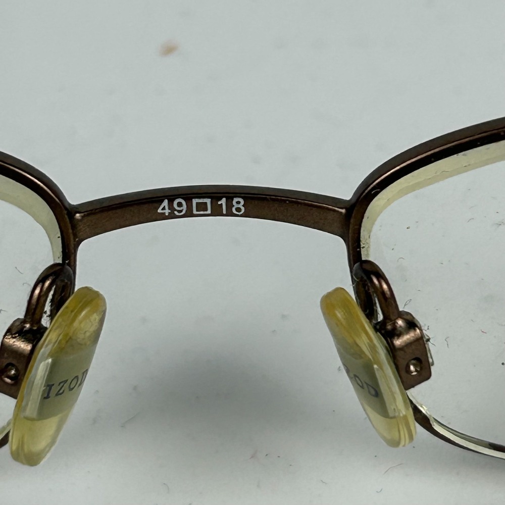 Izod 387 Unisex Adults Eyeglasses Frame Brown Rectangle Full‎ Rim 49-18-135 mm - Picture 7 of 10